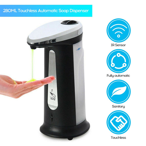 Automatic Soap Dispenser Sensor Automatic Touch-Free Liquid Dispenser ABS Electroplated Sanitize Dispenser for Kitchen Bathroom - Great Stuff OnlineGreat Stuff Online