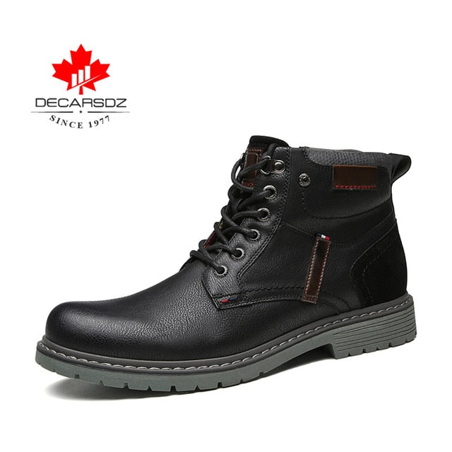 Mens Lace-up Leather Casual Boots Comfy Durable - Great Stuff OnlineGreat Stuff Online DK-B-1004-1 / 45