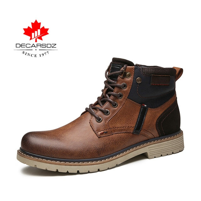 Mens Lace-up Leather Casual Boots Comfy Durable - Great Stuff OnlineGreat Stuff Online DK-B-1004-4 / 43