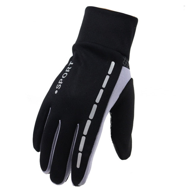 Mens Winter Warm Gloves Therm With Anti-Slip Elastic Cuff - Great Stuff OnlineGreat Stuff Online Black