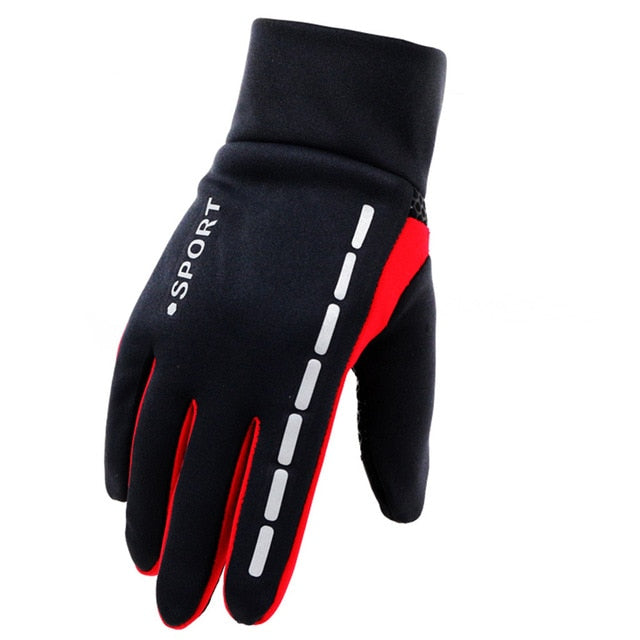 Mens Winter Warm Gloves Therm With Anti-Slip Elastic Cuff - Great Stuff OnlineGreat Stuff Online Red