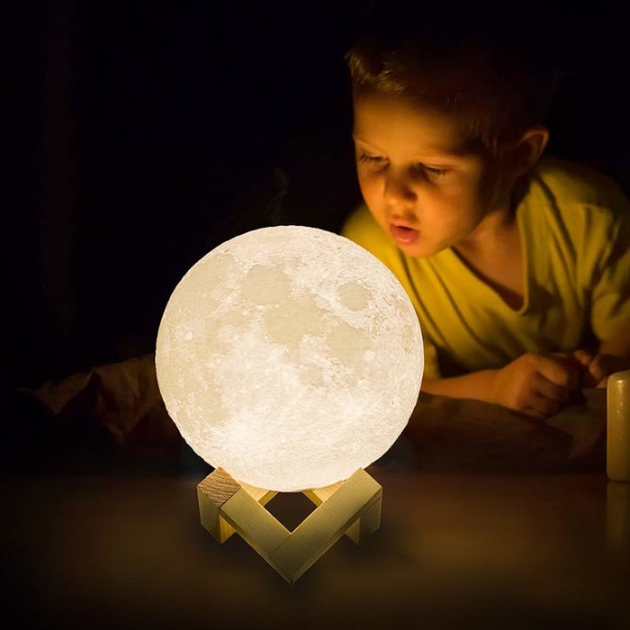 USB Rechargeable Moon Lamp Night Light Creative Home Décor Globe - Great Stuff OnlineGreat Stuff Online