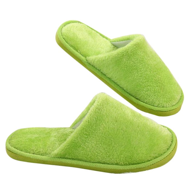 Winter Indoor Women Slippers Soft Cotton Non-slip - Great Stuff OnlineGreat Stuff Online Green / 10