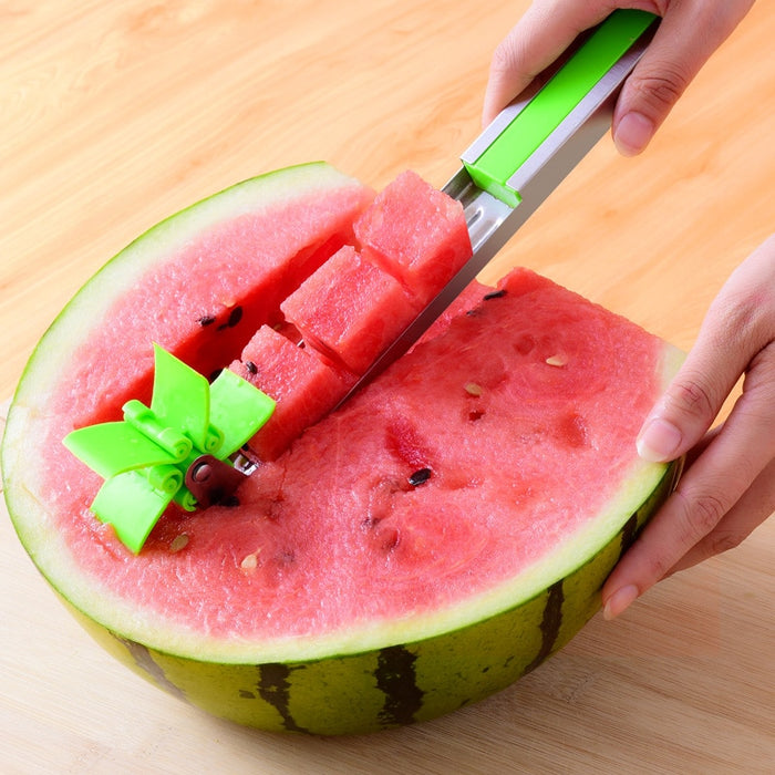 Watermelon Windmill Cutter Slicer, Stainless Steel Shape Fruit Tools Quickly Cut Tool Kitchen Gadgets - Great Stuff OnlineGreat Stuff Online