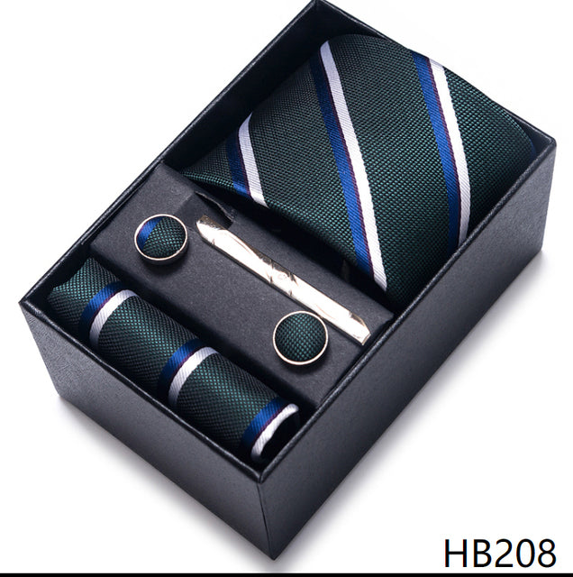 The Ultimate Luxury -- Tie, Handkerchief and Cufflink Set in a Box - Great Stuff OnlineGreat Stuff Online HB208
