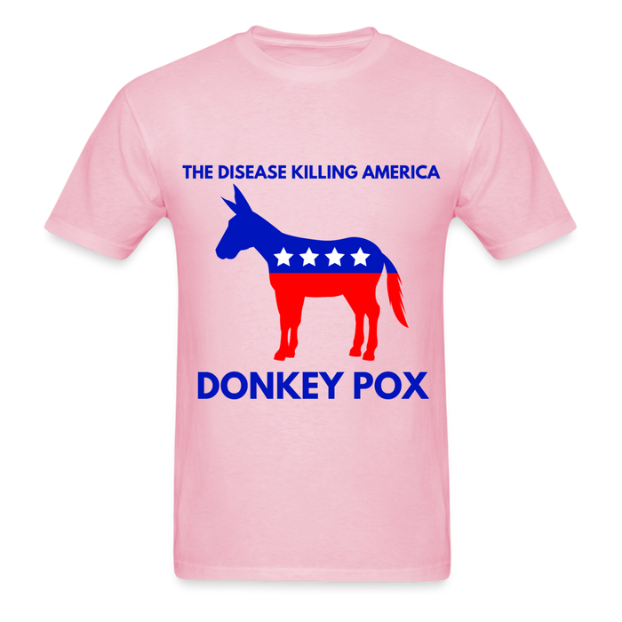 Ultra Cotton Adult T-Shirt | Gildan G2000 THE DISEASE KILLING AMERICA "DONKEY POX" UNISEX T-SHIRT - Great Stuff OnlineSPOD light pink / S