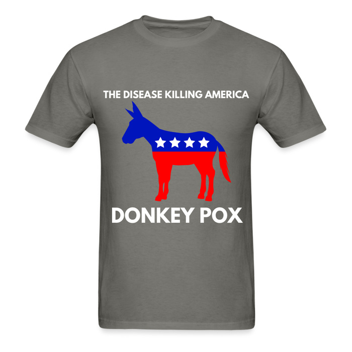 Ultra Cotton Adult T-Shirt | Gildan G2000 THE DISEASE KILLING AMERICA "DONKEY POX" UNISEX T-SHIRT - Great Stuff OnlineSPOD charcoal / S