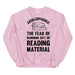 Funny Reading Unisex Sweatshirt - Great Stuff OnlineGreat Stuff Online Light Pink / S